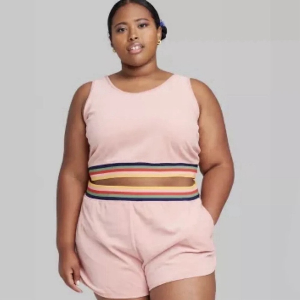 Wild Fable Two Piece Terry Tank Short Set